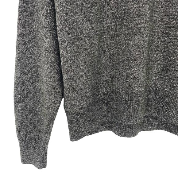 H&M Shimmery Metallic Gray Lightweight Sweater Size Medium Relaxed Fit Casual - Picture 2 of 5